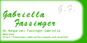 gabriella fassinger business card